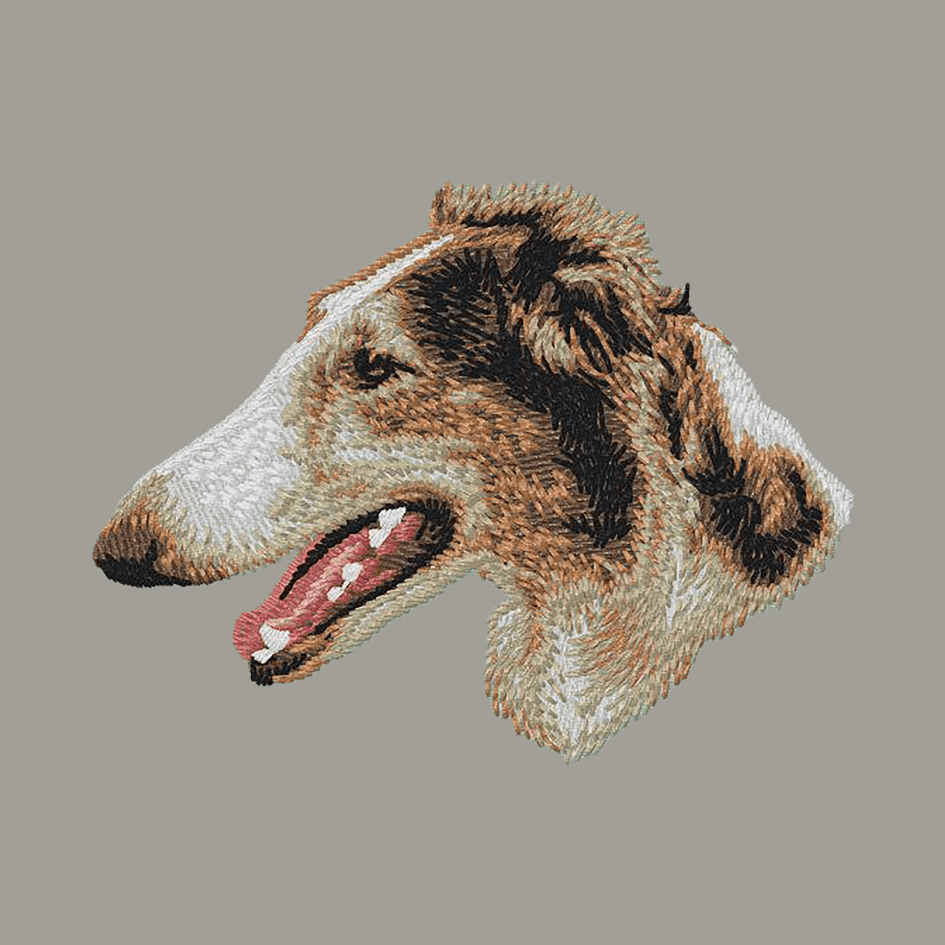 Borzoi Embroidered Sweatshirt Hoodie
