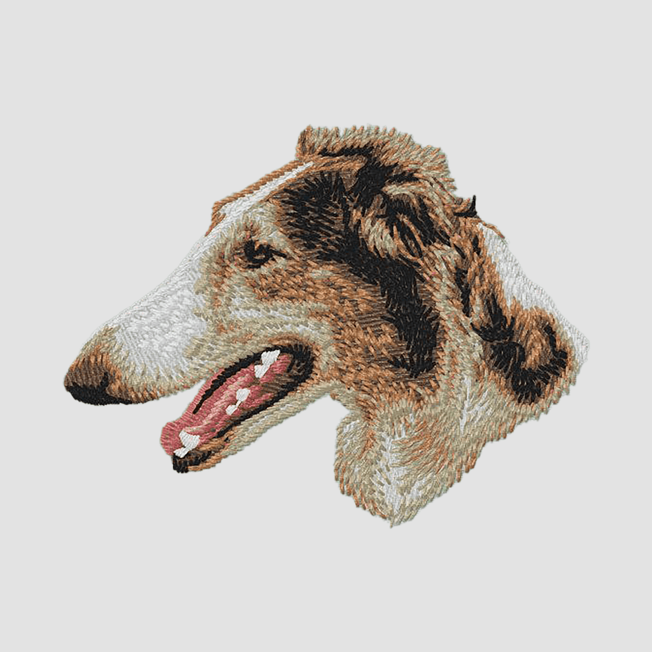 Borzoi Embroidered Sweatshirt Hoodie