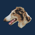 Borzoi Embroidered Men's Denim Shirt