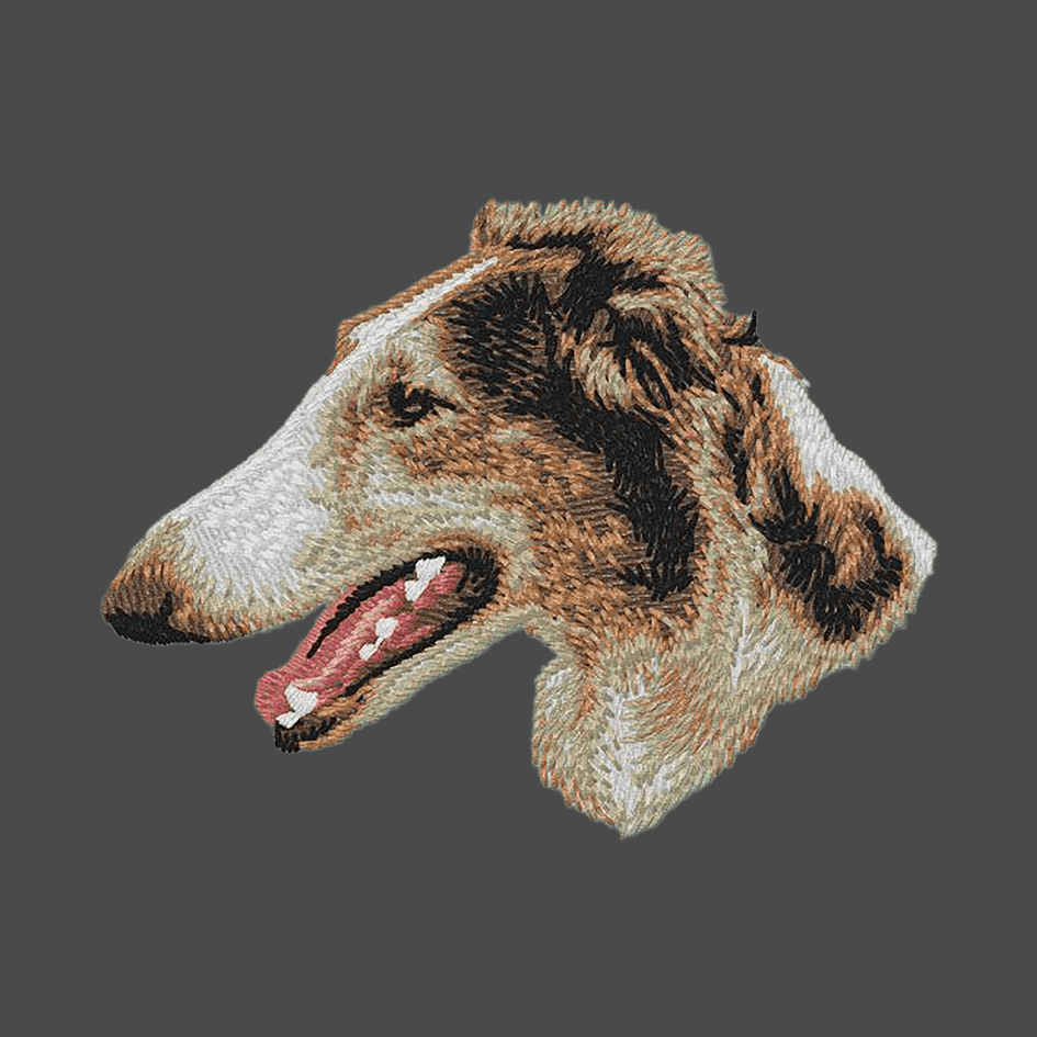 Borzoi Embroidered Men's Fleece Jacket