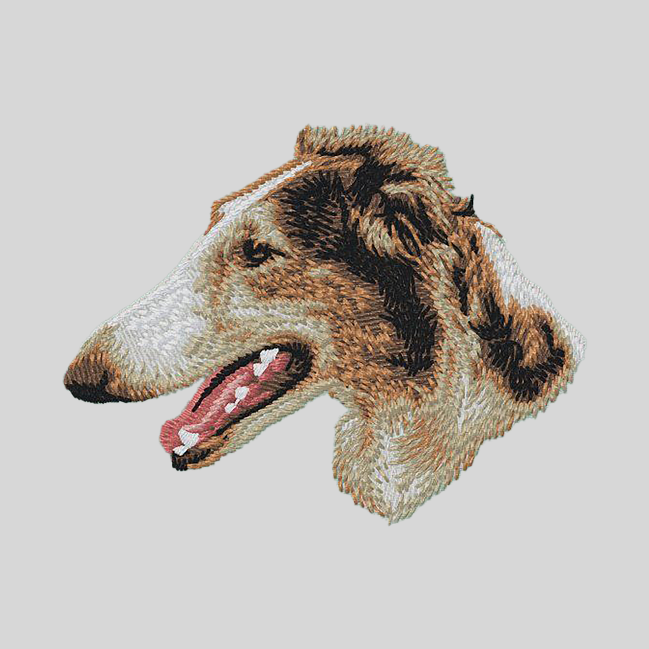 Borzoi Embroidered Mock Neck Sweatshirt