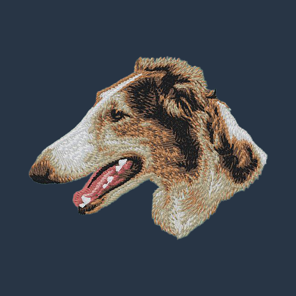 Borzoi Embroidered Wearable Blanket