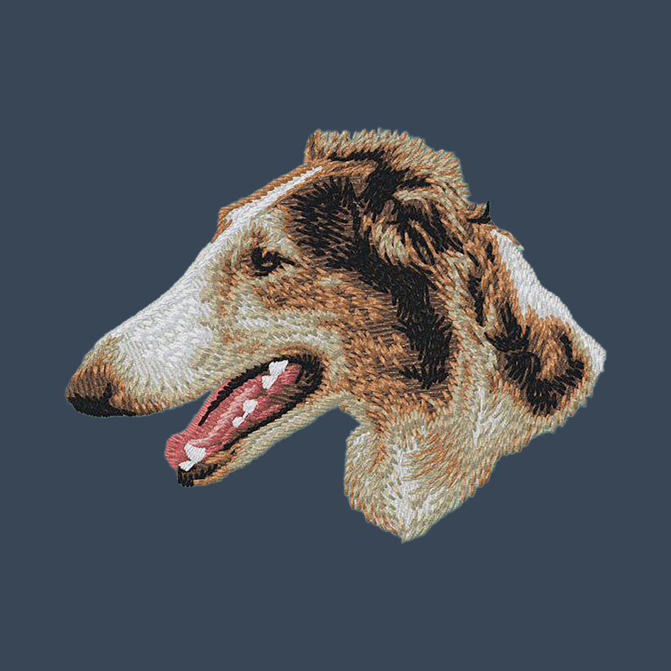 Borzoi Embroidered Women's Denim Shirt