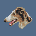 Borzoi Embroidered Women's Denim Shirt