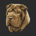 Chinese Shar-Pei Embroidered Classic Long Sleeve Shirt