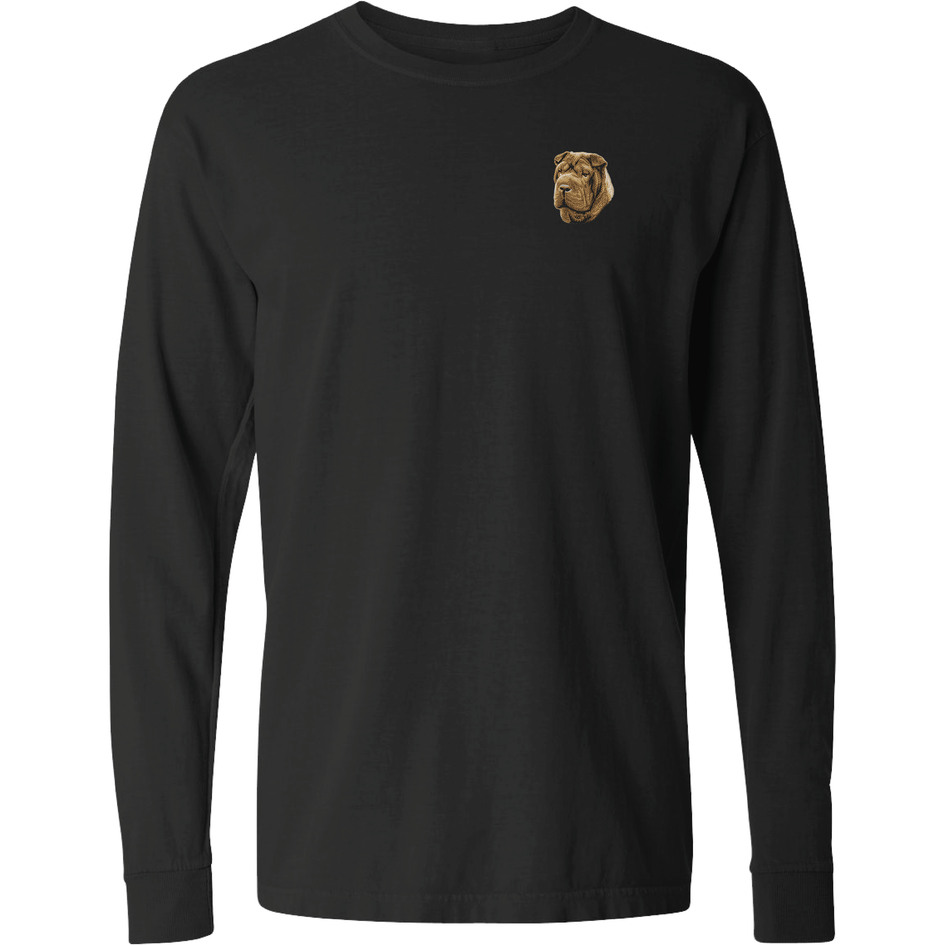 Chinese Shar-Pei Embroidered Classic Long Sleeve Shirt
