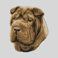 Chinese Shar-Pei Embroidered Mock Neck Sweatshirt