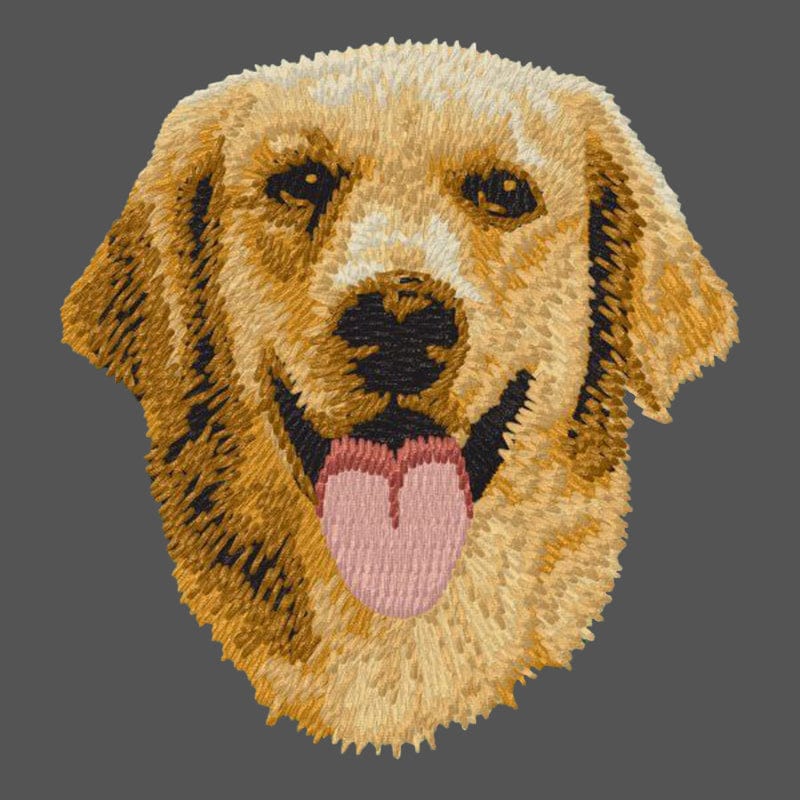 Golden Retriever Embroidered Men's Fleece Jacket