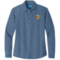 Golden Retriever Embroidered Women's Denim Shirt