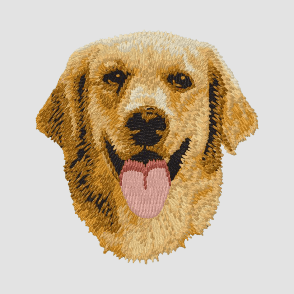 Golden Retriever Embroidered Classic Long Sleeve Shirt