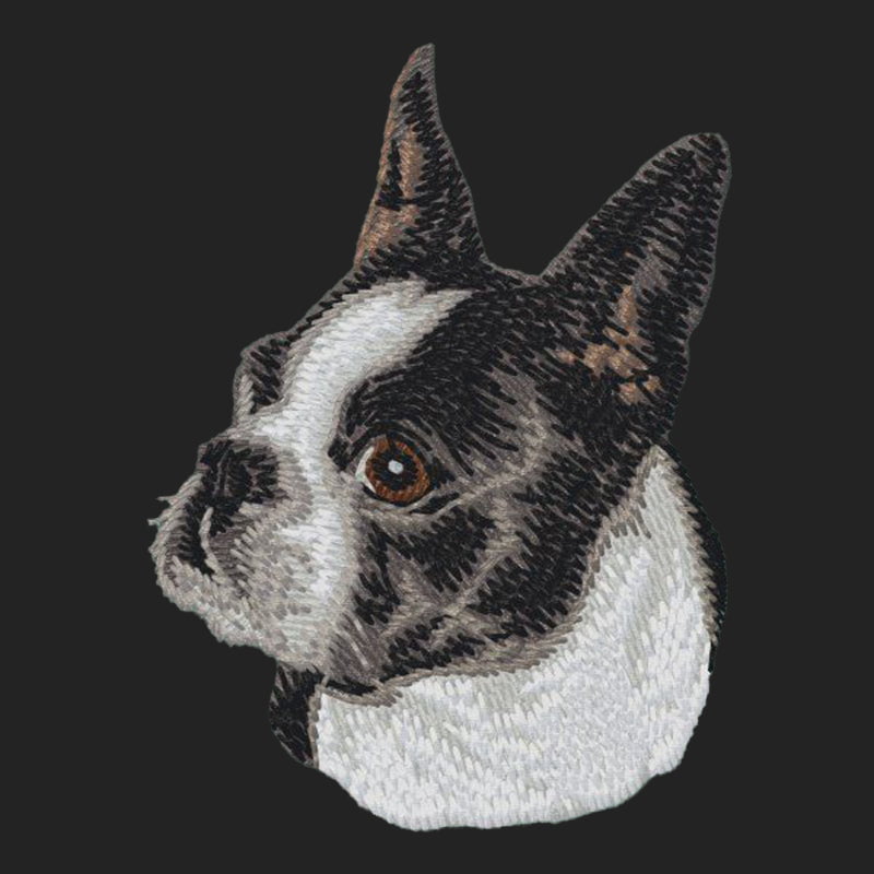 Boston Terrier Embroidered Sweatshirt Hoodie