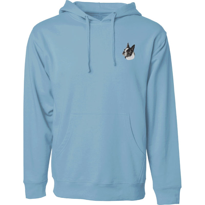 Boston Terrier Embroidered Sweatshirt Hoodie