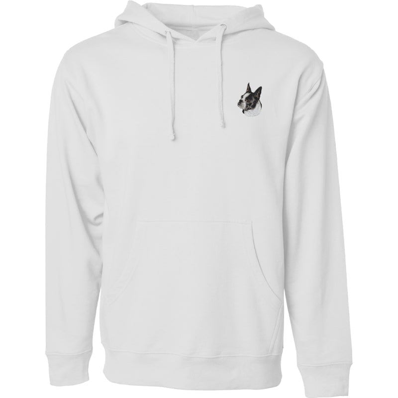 Boston Terrier Embroidered Sweatshirt Hoodie