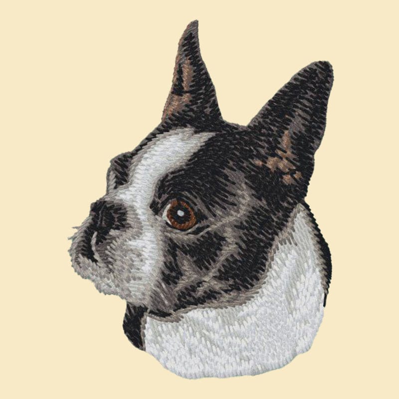 Boston Terrier Embroidered Tote