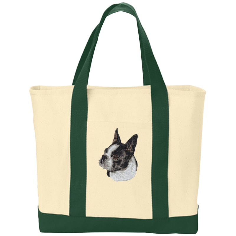 Boston Terrier Embroidered Tote