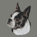 Boston Terrier Embroidered Wearable Blanket