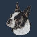 Boston Terrier Embroidered Wearable Blanket