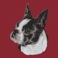 Boston Terrier Embroidered Wearable Blanket