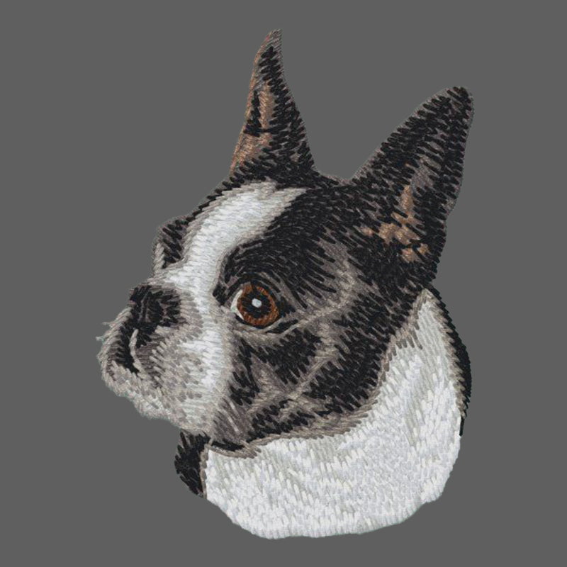Boston Terrier Embroidered Women's Fleece Jacket