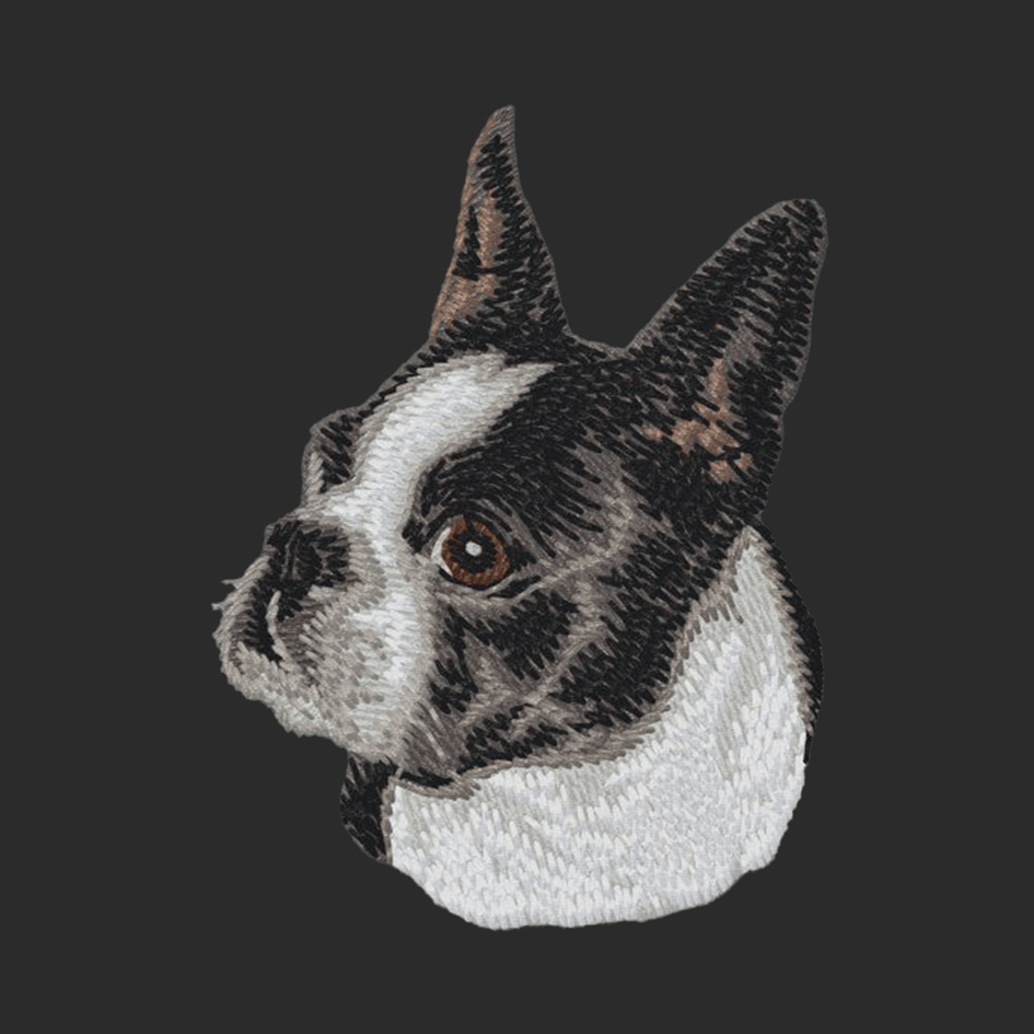 Boston Terrier Embroidered Classic Long Sleeve Shirt
