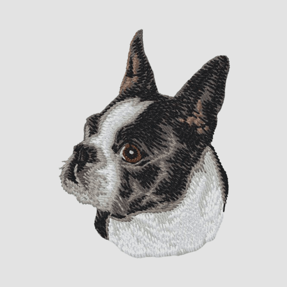 Boston Terrier Embroidered Classic Long Sleeve Shirt
