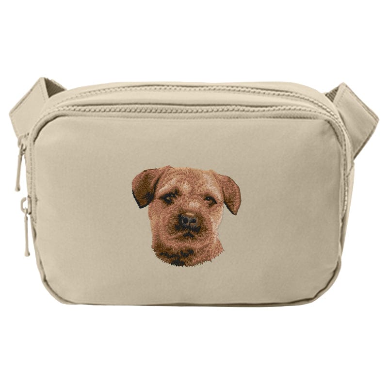 Border Terrier Embroidered Crossbody Bag