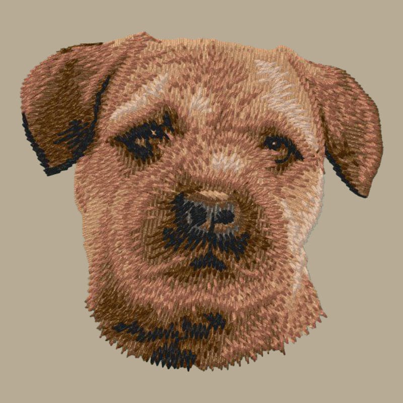 Border Terrier Embroidered Crossbody Bag