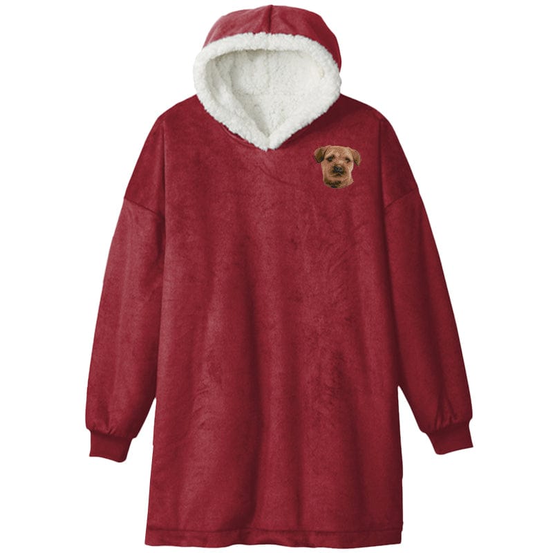 Border Terrier Embroidered Wearable Blanket