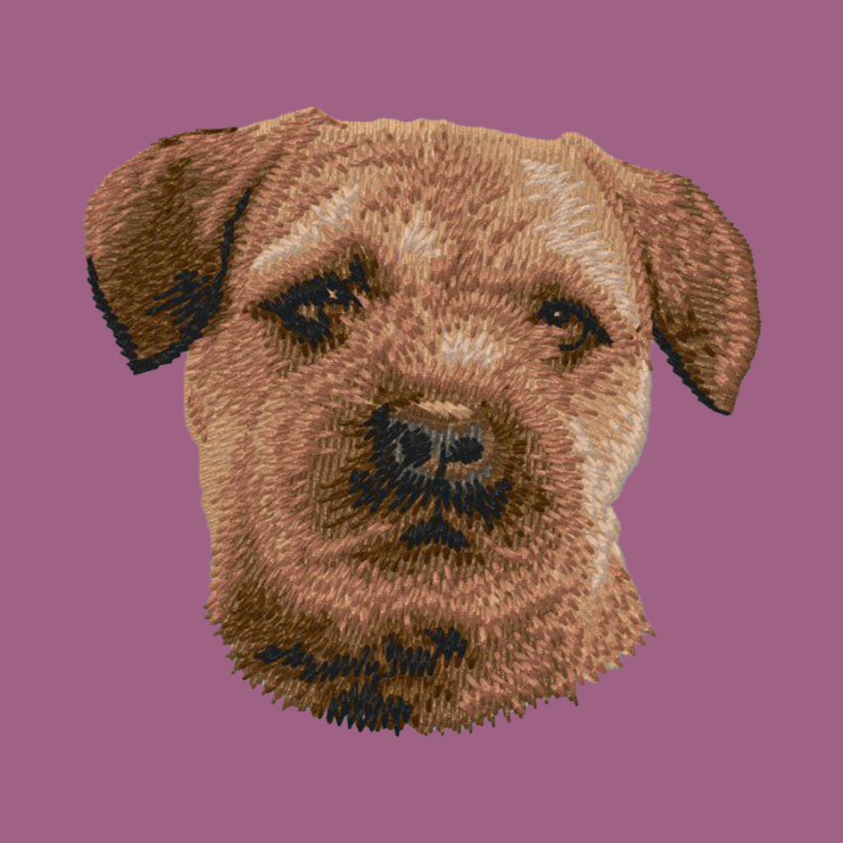 Border Terrier Embroidered Classic Long Sleeve Shirt