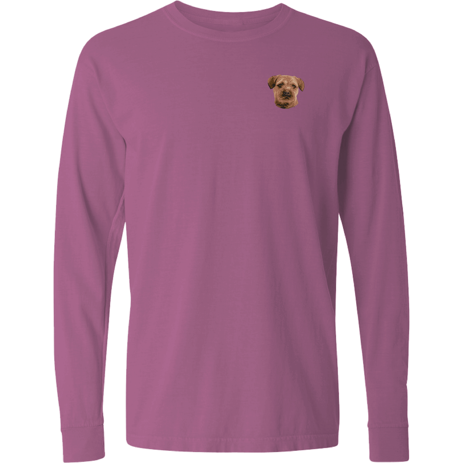 Border Terrier Embroidered Classic Long Sleeve Shirt