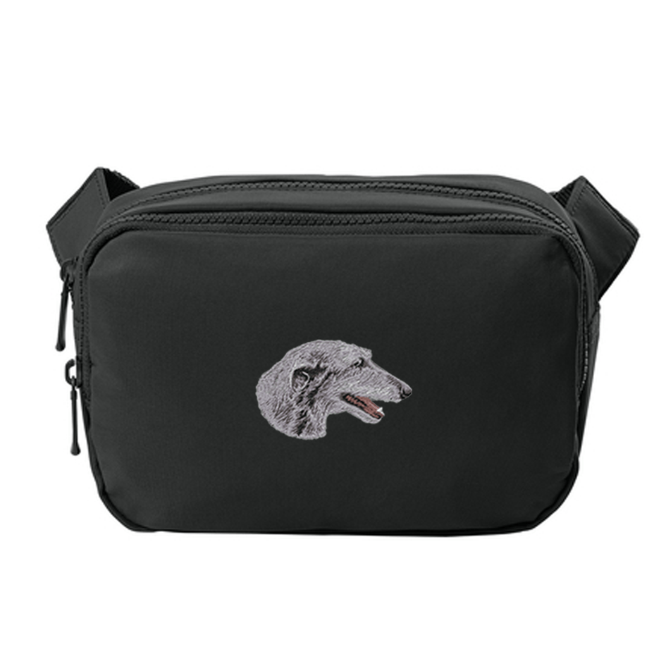 Scottish Deerhound Embroidered Crossbody Bag