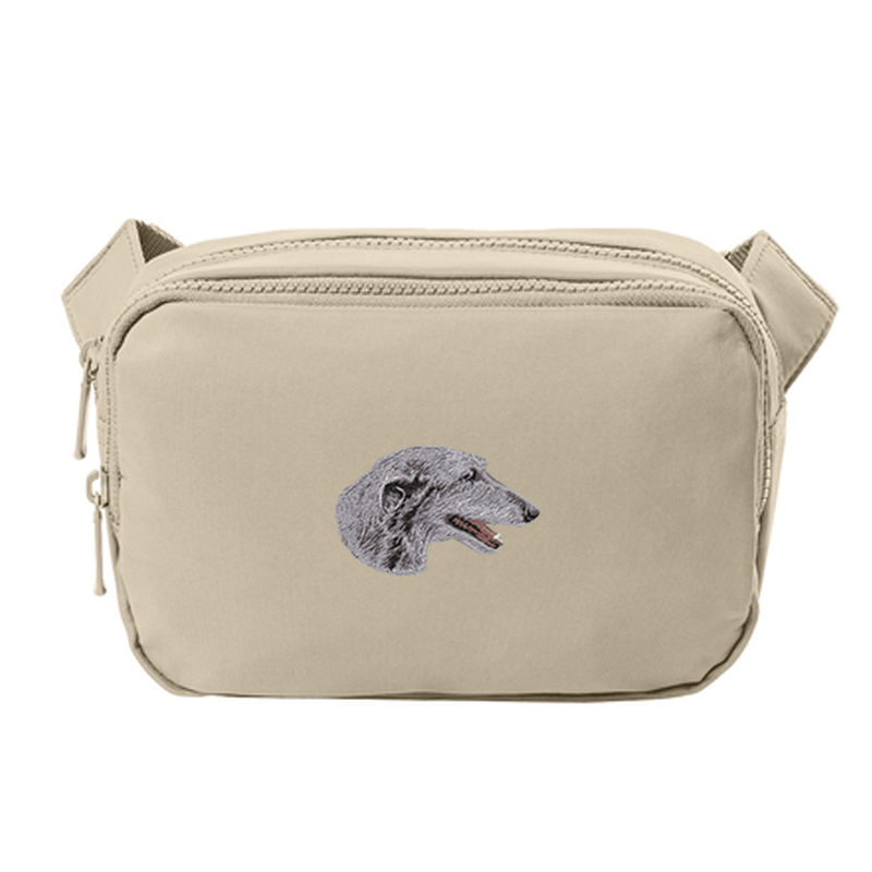 Scottish Deerhound Embroidered Crossbody Bag