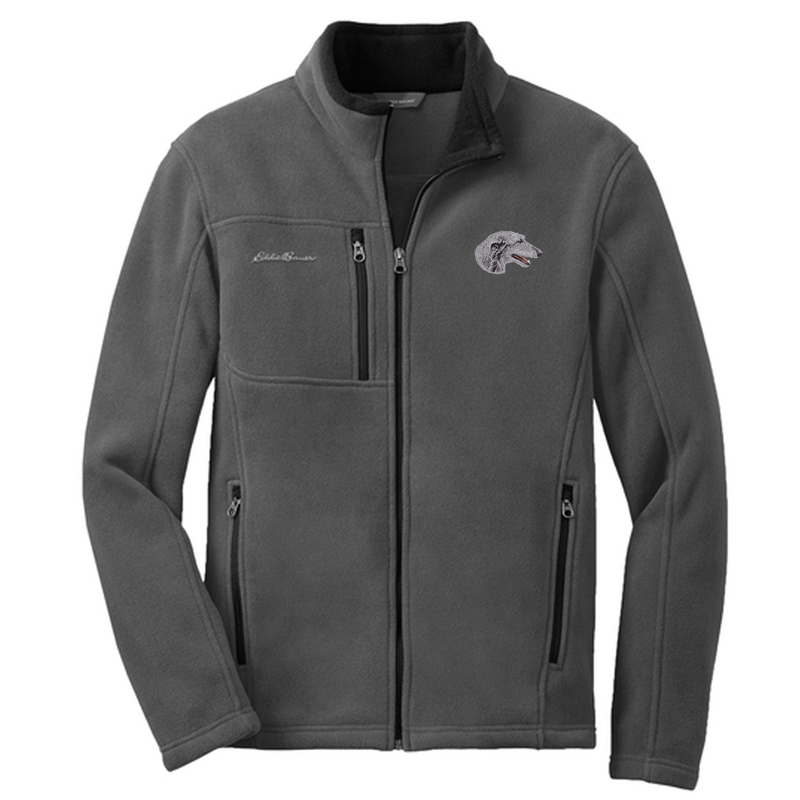 Scottish Deerhound Embroidered Men's Fleece Jacket
