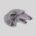 Scottish Deerhound Embroidered Mock Neck Sweatshirt