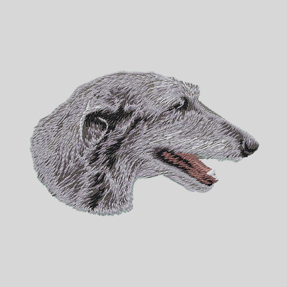 Scottish Deerhound Embroidered Mock Neck Sweatshirt