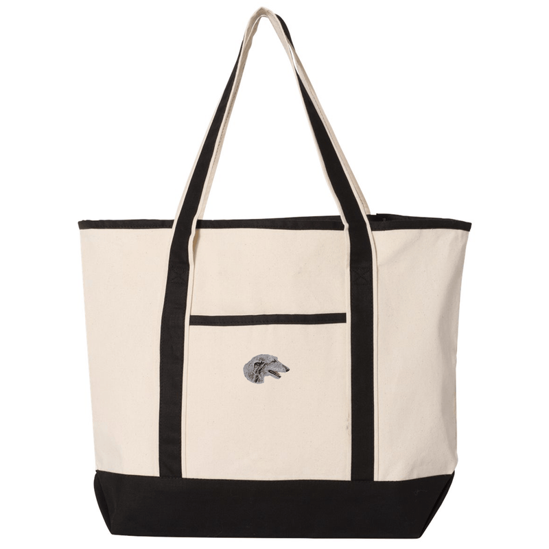 Scottish Deerhound Embroidered Tote