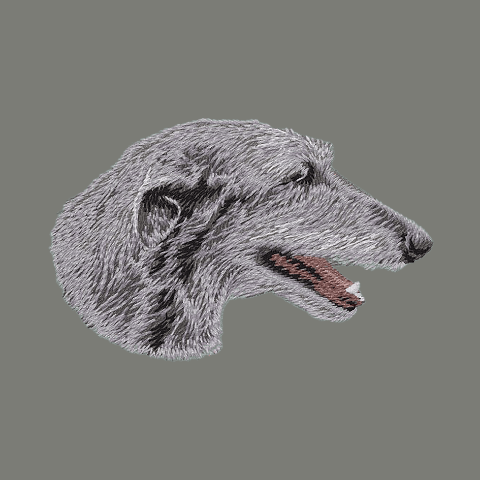 Scottish Deerhound Embroidered Wearable Blanket