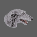 Scottish Deerhound Embroidered Women's Fleece Jacket
