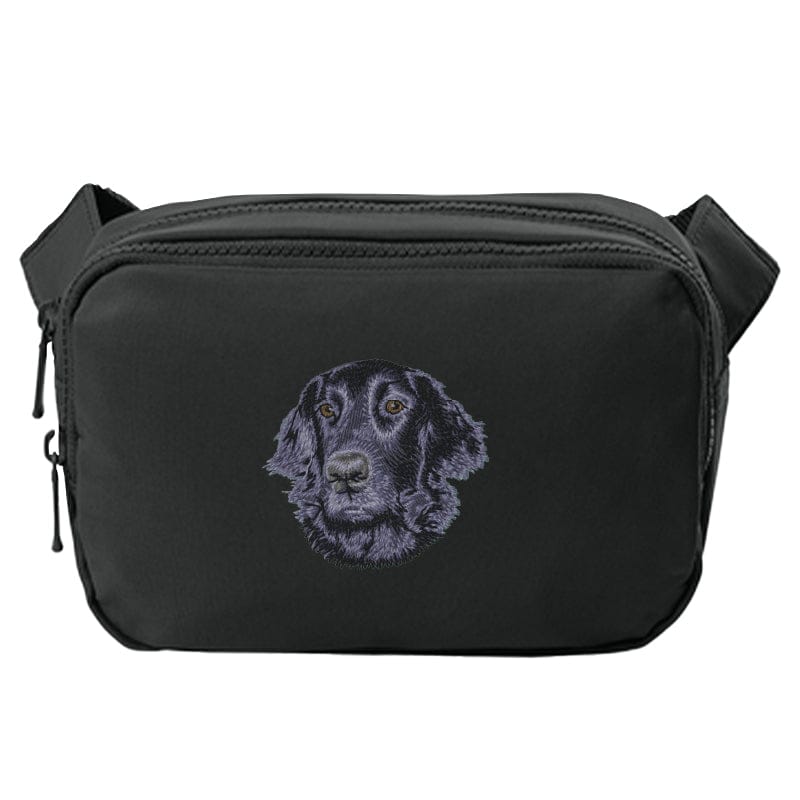 Flat-Coated Retriever Embroidered Crossbody Bag