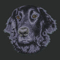 Flat-Coated Retriever Embroidered Crossbody Bag