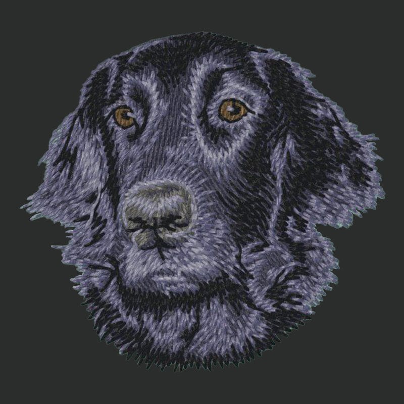 Flat-Coated Retriever Embroidered Crossbody Bag