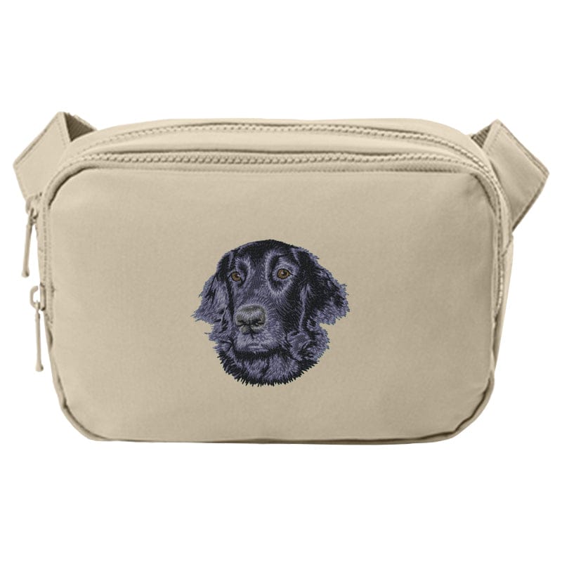 Flat-Coated Retriever Embroidered Crossbody Bag