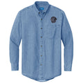 Flat-Coated Retriever Embroidered Men's Denim Shirt