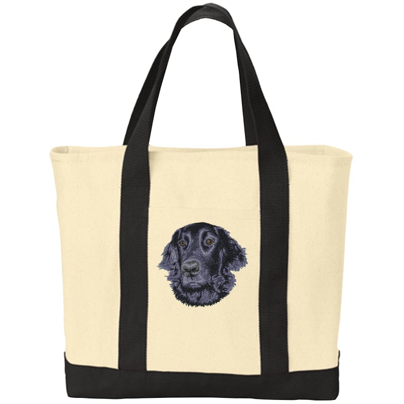 Flat-Coated Retriever Embroidered Tote