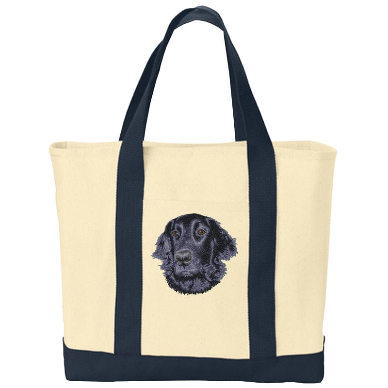 Flat-Coated Retriever Embroidered Tote