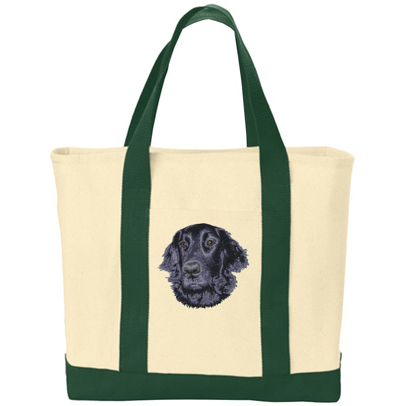 Flat-Coated Retriever Embroidered Tote