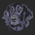 Flat-Coated Retriever Embroidered Wearable Blanket