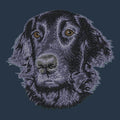 Flat-Coated Retriever Embroidered Wearable Blanket