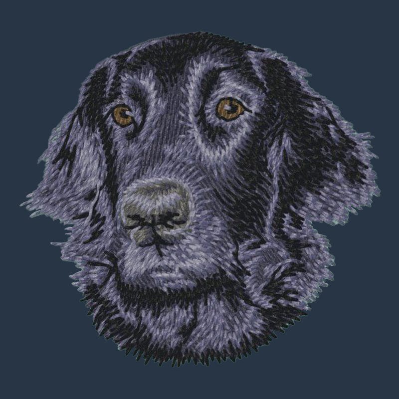 Flat-Coated Retriever Embroidered Wearable Blanket