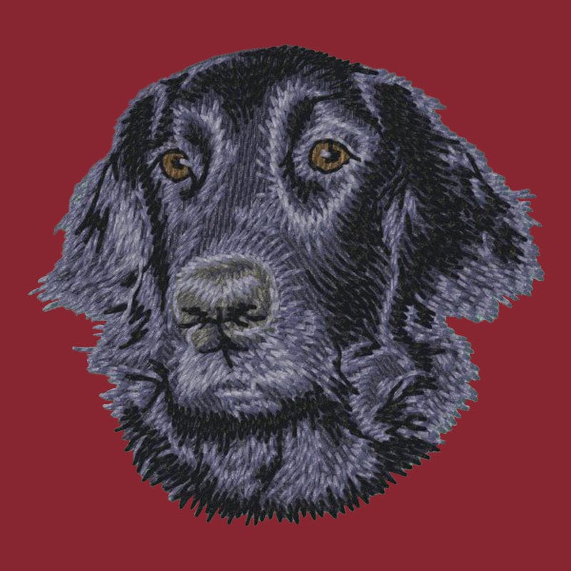 Flat-Coated Retriever Embroidered Wearable Blanket